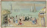 Temps clair à Trouville by André Hambourg, 1953, Huile sur toile, sold Mar 2021