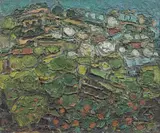 La campagne à Vallauris by André Cottavoz, 1964, Huile sur toile, sold Mar 2021