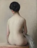 Nu de dos by Charles C.F. Perron, Huile sur toile, sold Mar 2021