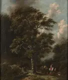 Sous-bois animé by Salomon Rombouts, Huile sur panneau de chêne, une planche,, sold Feb 2021