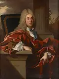 Portrait d'homme au drapé rouge by Gaspard Rigaud, Huile sur toile, sold Feb 2021