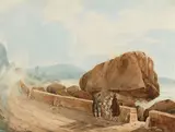 Vue d'une côte italienne by Johann Jakob Wolfensberger, Aquarelle sur trait de crayon,, sold Feb 2021