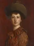 Portrait de jeune femme à la robe rouge by dit Carolus-Duran Charles-Emile Durand, Huile sur toile (Toile d'origine), sold Feb 2021