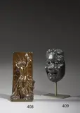 Bacchante riant by Jules Dalou, Bronze à patine brun foncé, sold Feb 2021