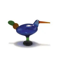 Vogel by Oiva Toikka, 1960, Glas, orange, blau, dunkelgrün, braun und grün (Nuutajärvi, Notsjö), sold Sep 2016