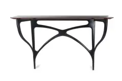Konsoltisch by Ico Parisi, 1949, Ebonisiertes Holz, Tischlerplatte mit Mahagonifurnier, Mahagoni, Metallaufhängung (Spartaco Brugnoli, Italien, 1949), sold Jun 2016