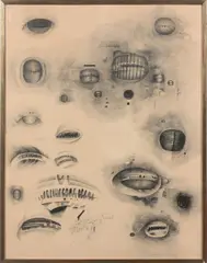 DESSIN D.32 by Lee Bontecou, 1962, Mine de plomb sur papier, sold Jun 2021