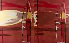 DIFFERENCE by Bernard Piffaretti, 1984, Acrylique sur toile, sold Jun 2021