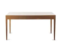 Schreibtisch by Severin Hansen, 1958, Holzkastenkonstruktion mit Teakholzfurnier, innen Ahornfurnier (Haslev Møbelsnedkeri, Haslev), sold Sep 2015