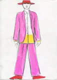 Suite de 20 croquis by Kenzo Takada, Crayon, crayons de couleur, feutre et collage sur papiers, sold May 2021