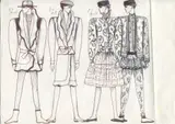 Suite de 10 croquis et dessins by Kenzo Takada, Crayon, feutre et stylo bille sur papiers, sold May 2021