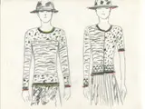 Suite de 20 croquis et impressions réhaussées by Kenzo Takada, Crayon, crayons de couleur, feutre sur papiers, sold May 2021