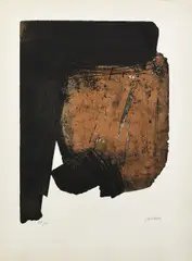 Eau-forte XIV by Pierre Soulages, 1961, Eau-forte en couleurs, sold Jun 2021