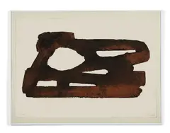 Eau-forte XXVII by Pierre Soulages, 1974, Eau-forte en couleurs, sold Jun 2021