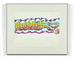 Sans titre (from black book) by Sonic, 1981, Marqueurs et feutres sur papier, sold Jul 2021