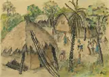 Sans titre by François Amisi, Aquarelle sur papier, sold Mar 2021