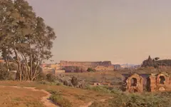 Vue du Colisée prise du Palatin, Rome by Leon Joubert, Huile sur toile (Toile d'origine), sold Nov 2021