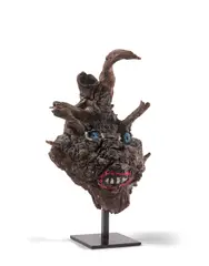 SCULPTURE ANTHROPOMORPHE by Robert Combas, 1989, Acrylique sur bois, sold Dec 2021