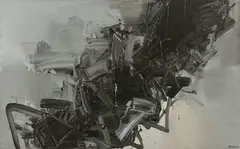 SANS TITRE by André Marfaing, 1964, Huile sur toile, sold Dec 2021