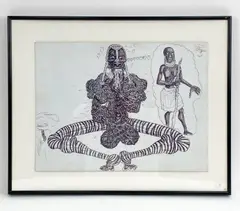 Untitled by Hein Dingemans, Ink on board, offered Oct 2023