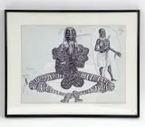 Untitled by Hein Dingemans, Ink on board, offered Oct 2023