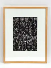 Four figures by Gérard Sendrey, Abstract ink, sold Oct 2023