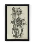 Le salut de la fenêtre by Jean Dubuffet, 1944, Lithographie en noir, sold Nov 2021