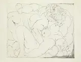 Le viol III by Pablo Picasso, 1933, Pointe-sèche sur Vergé de Montval filigrané " Vollard", sold Nov 2021