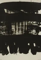 Lithographie 21 by Pierre Soulages, 1969, Lithographie en noir, sold Nov 2021