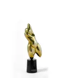 Herma by Man Ray, circa 1970, Bronze poli et bois, sold Nov 2021
