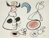 Ubu aux baléares - 1971 - une planche Ubu aux baléares - 1971 - une planche by Joan Miró, Lithographie en couleurs, sold Nov 2021