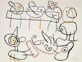 Ubu aux baléares - 1971 - une planche by Joan Miró, Lithographie en couleurs, sold Nov 2021