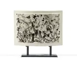 Stèle N°4 by Zao Wou-ki, 2007, Céramique et socle en bronze, sold Nov 2021