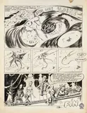 Philippe DRUILLET by Philippe Druillet, Encre de Chine et gouache correctrice pour la planche de fin de cet album publié en 1966 aux éditions Éric Losfeld. Sign, sold Nov 2021