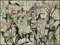City Symphony by Isabel McLaughlin, oil on canvas, sold Mar 2014