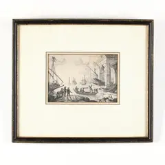 Le Port de Mer au Fanal (The Harbor with the Lighthouse) by Claude Lorrain, Etching on laid paper, sold Aug 2017