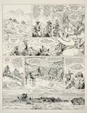 Jean GIRAUD by Jean Giraud, Encre de Chine et gouache correctrice pour la planche 22 de cet album publié en 1990 aux éditions Alpen Publishers. Sign, sold Nov 2021