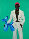 Everything blue and beautiful, 2021 by Samson Bakare, Acrylique sur toile, sold Nov 2021