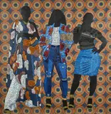 Shadows of Savanna, 2020 by Peter Ngugi, Huile sur toile, sold Nov 2021