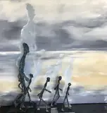 Avatar 2132 by Pierre Dangleant, Huile sur toile et plâtre, sold Nov 2021