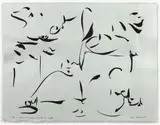 ELLE EST FEMME A PARTIR DU BOUT DES ONGLES by Christian Dotremont, 1972, Encre de Chine sur papier, sold Mar 2020