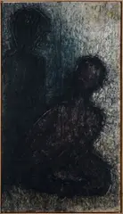 LE NON DIT by Michel Haas, 1985, Pigments et fusain sur papier, sold Mar 2020