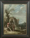 Famille dans la campagne by dit Cecco Bravo Francesco Montelatici, Huile sur toile, sold Jun 2020