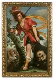 David tenant la tête de Goliath by Bernardo Strozzi, Huile sur toile, sold Jun 2020