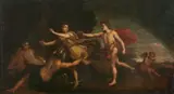 Apollon et Daphné by Louis de Boullogne le Jeune, Apollo and Daphne, oil on canvas, by L. de Boullogne the Younger, sold Jun 2020
