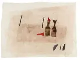 H. 23 MAI 65 by Julius Heinrich Bissier, 1965, Huile et tempera sur toile, sold Jul 2020