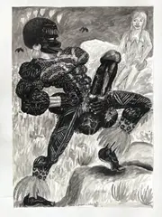 Untitled by Hein Dingemans, Large brush & ink, sold Feb 2024