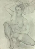 NEC NOS VIDEAMUS LABRA DIANAE by Pierre Klossowski, 1970, Mine de plomb sur papier, sold Jul 2020