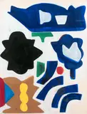 SANS TITRE by Shirley Jaffe, 1988, Gouache sur papier, sold Jul 2020