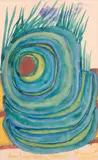 GÄSTEBUCH-ZEICHNUNG FÜR KARL HANS STRAUSS by Friedensreich Hundertwasser, 1960, Aquarelle sur papier, sold Jul 2020